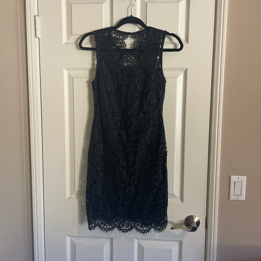 Banana Republic Black Lace Midi Dress